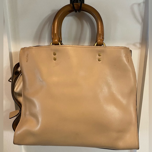 Coach Handbags - Coach 1941 Rogue 31 30 in Colorblock Smooth Calf Leather Beechwood Chalk Saddle